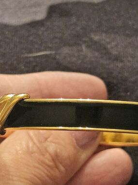Monet Black and Gold Enamel Bracelet